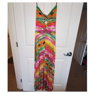 Felicity & Coco Strapless Maxi High Low Dress Size Small Color Multi
